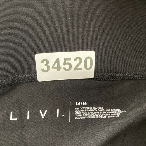 LIVI Active Yoga Capri Pants Women's 14/16 High Waist Signature Stretch Black - Picture 4 of 12