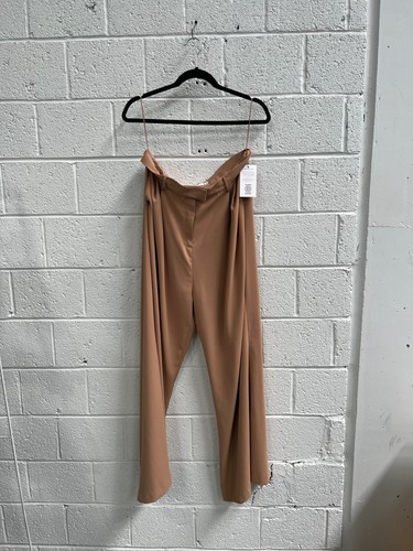MISHA Mabel Wide Leg Pant Beige Size 16 AU RRP 229 WITH DEFECTS - Picture 4 of 9
