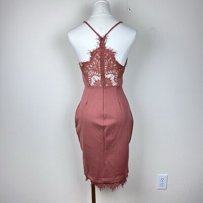 ASTR The Label Dress Womens Small Bodycon Lace Racerback Sexy Date Cocktail  | eBay