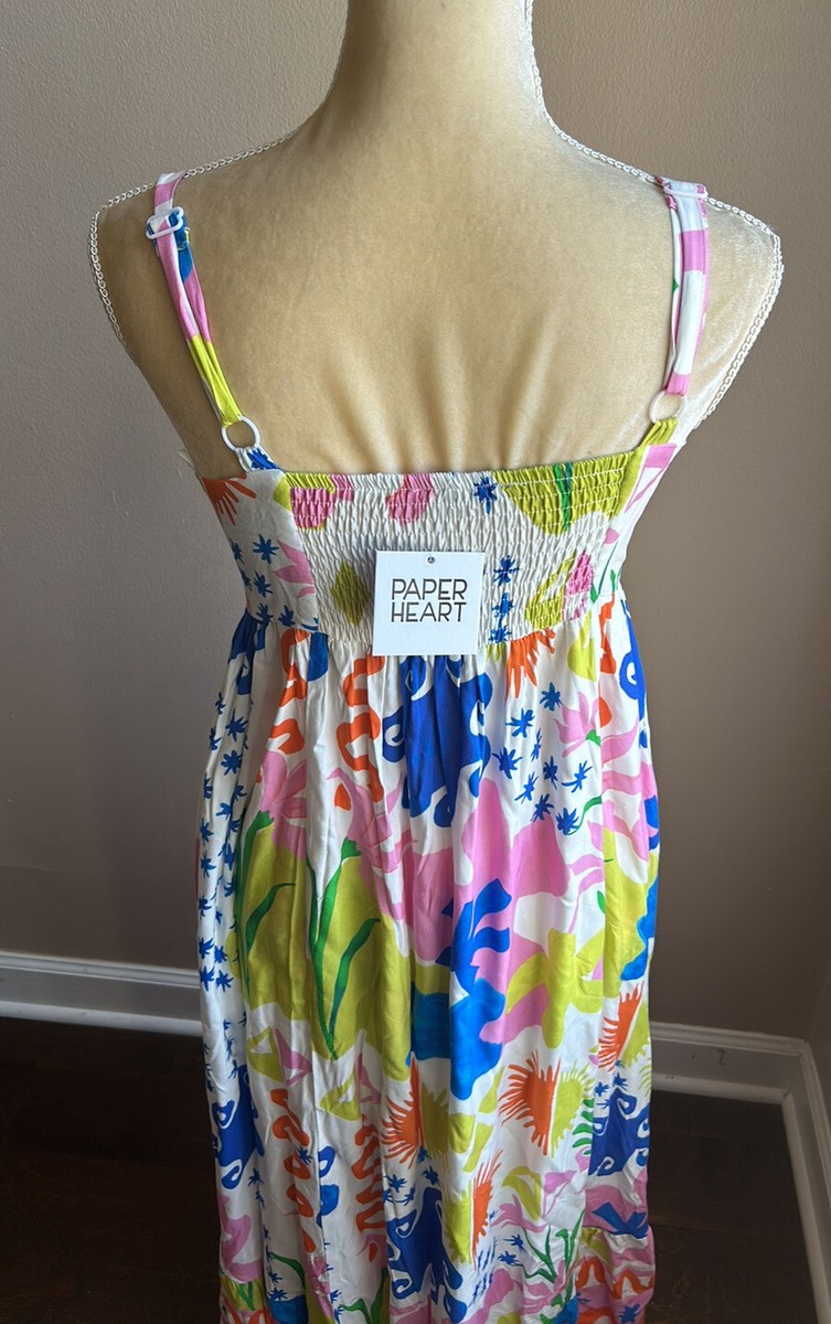 Paper Heart Womens Summer Maxi Dress Sz XS Floral Colorful New | eBay Paper Heart Womens Summer Maxi Dress Sz XS Floral Colorful New | eBay