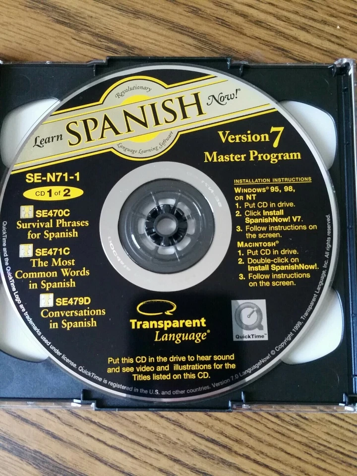 现在学习西班牙语! MASTER PROGRAM 带 2 张 CD-ROM SE-N07-1 OOP — 第 3/4 张图片