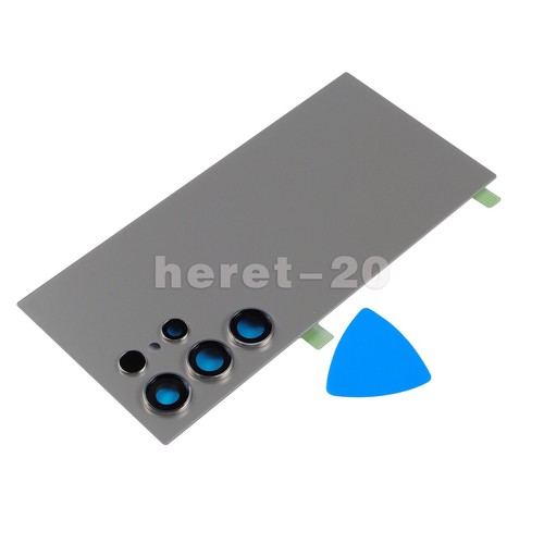 Vitre arrière de remplacement avec cadre caméra pour Samsung Galaxy S24 Ultra - Photo 2 sur 7
