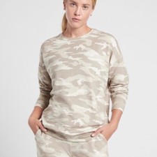 Athleta Studio To Street Printed Sweatshirt Camo S