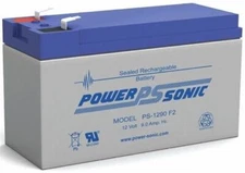 Power-Sonic PS-1290 12V 9AH SLA Battery - UPS Alarm Security System F2 Terminal