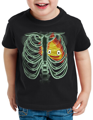 Calzifer X-Ray Kinder T-Shirt japan das wandelnde schloss röntgen