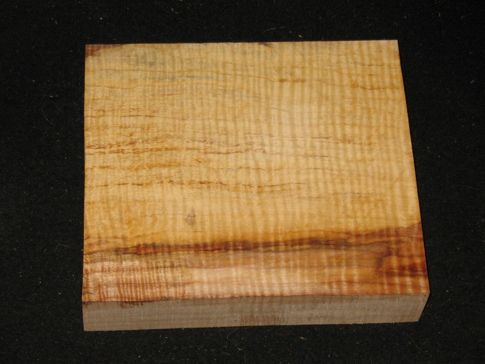 Curly Spalted Maple Block Carving Craft Art Knife Call 10