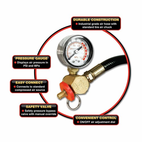 Air Tank Accessories Valve Hose Tire Chuck Portable Gauge Manifold