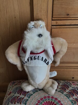 Vintage 1997 Play By Play Looney Tunes Rettungsschwimmer Walross weiches Plüschtier 10 Zoll