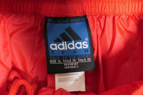 NWT Rare Adidas Vintage Nylon TEAM Red Track Pants Youth XL YXL - Picture 6 of 12
