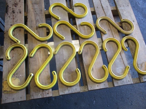 INTREPID INDUSTRIES 12" YELLOW S HOOKS (LOT OF 10) #6241027J USED