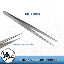8" Precision Stainless Weeding Long Tweezer Hobby Craft DIY Decal Household Tool