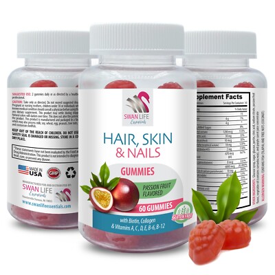 Healthy - HAIR, SKIN & NAILS - Passion fruit 1 Bottle 60 Gummies