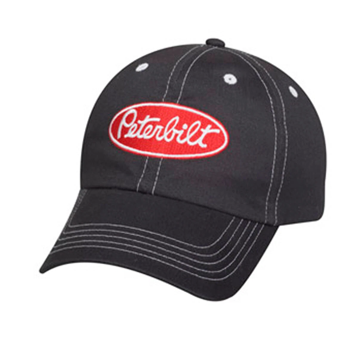 Peterbilt Motors Trucks Charcoal Gray Value Brush Twill Hat / Cap Adjustable