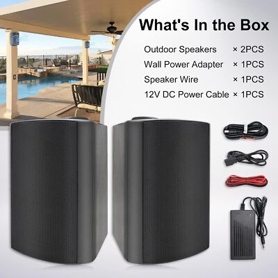 Herdio 200W 4''Bluetooth Lautsprecher Outdoor Wasserdichte Wandhalterung Wireless