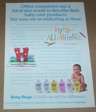 1993 print ad page - Baby Magic bath skin products Mennen vintage advertising