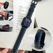 Genuine Leather Apple Watch Band For iWatch Series 10 9 8 7 6 41/42/44/45/46/49