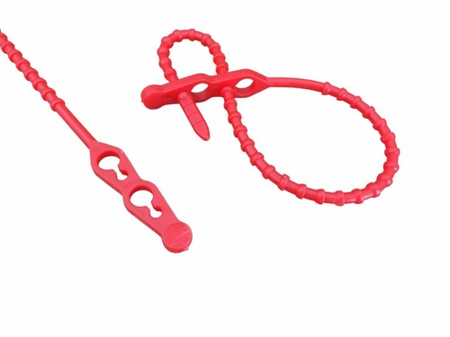 20 x Kabelbinder Kugelbinder Blitzbinder 240mm rot mit Doppelkopf - 第 1/3 張圖片