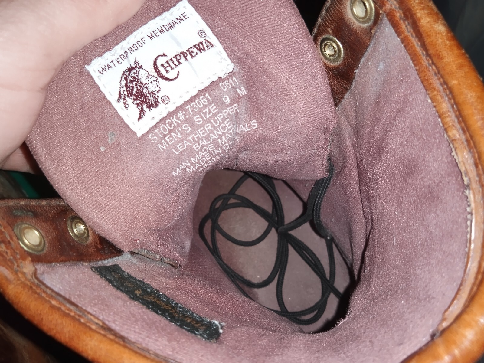 Chippewa Waterproof Brown Leather Logger Boots 73061  Mens Size 9 US  THINSULATE