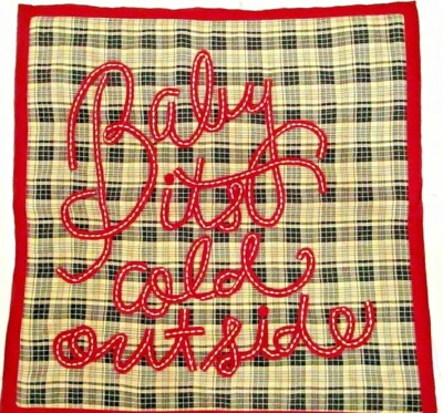 Pottery Barn ''Baby It's Cold Outside'' Plaid Pillow Cover ~ 18'' ~ NWT