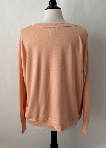 NUEVO CON ETIQUETAS Athleta Sunrise Sudadera Suave Cuello en V 1X 16W 18W Playa Melocotón Pulgares - Imagen 14 de 16