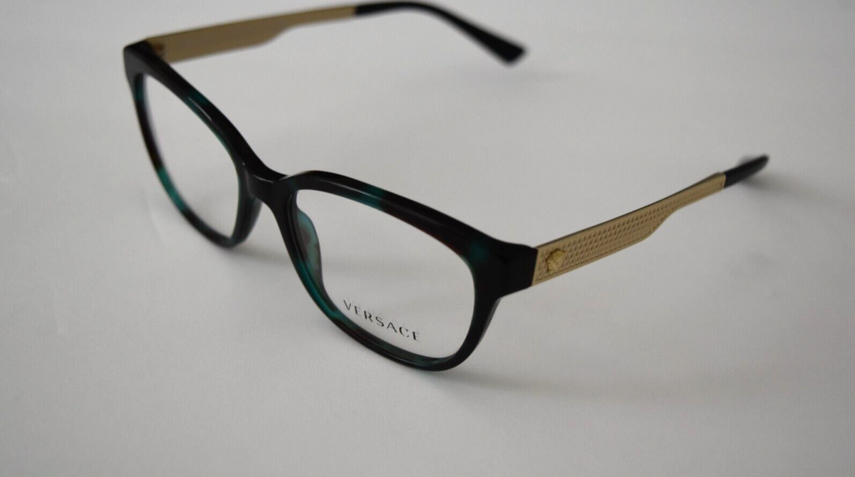 Versace Optical Authentic Green Tortoise Gold 3240 5076 52 