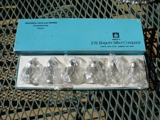 Vintage F.B. Rogers Silver Co. Individual Salt & Pepper Shakers -  SET of  6