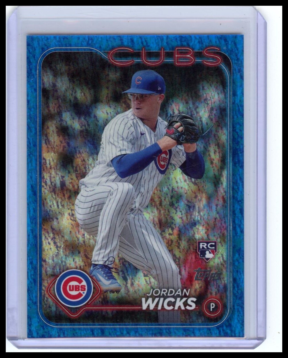 2024 Topps #613 Jordan Wicks Blue Holofoil #/999 RC