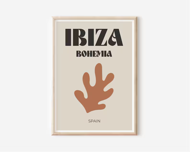 Ibiza print, boho travel print, travel print, Ibiza poster, printable poster