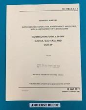 SMG 5.56mm  GAU-5A  Army Technical Manual XM177E2 USAF Air Force CAR 15 