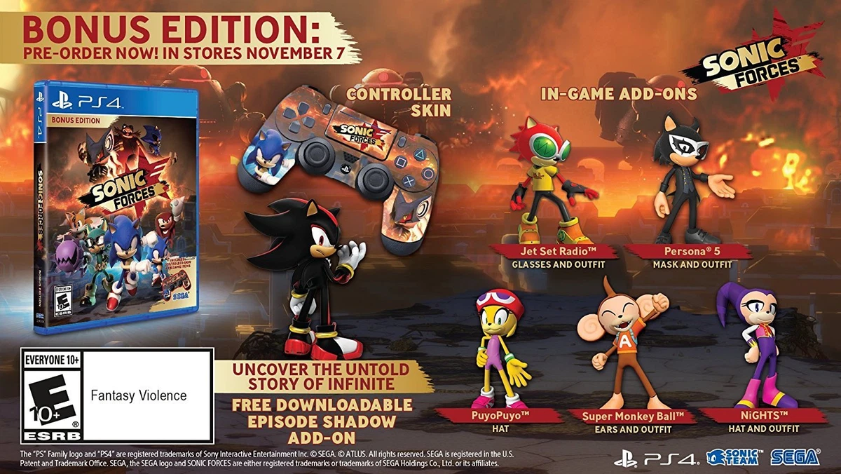 Sonic Forces Bonus Edition (PlayStation PS4) : : Videojuegos