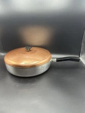 VTG ROYAL CHEF By Enterprise Solid Aluminum COPPER lid Fry pan 11” (G10)