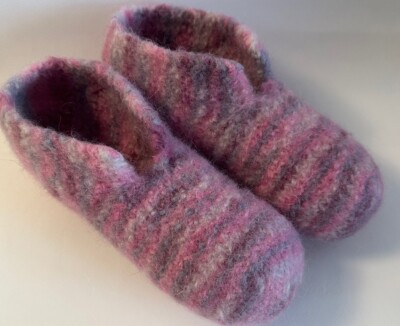 Tolle warme Filzhausschuhe  - Filzschuhe  - felted shoes - handgemacht 39/40 NEU
