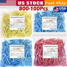 800X Waterproof Heat Shrink Butt Splice Wire Connector Insulated Crimp Terminals