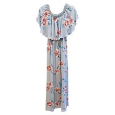 Show Me Your Mumu Hacienda Maxi Dress Medium Blue Floral