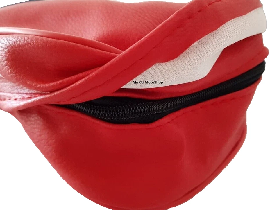 🚩 Rear fender bag for Honda xr200 xr250 xr400 xr600 xr500 xr650 red leather - Image 3 of 4