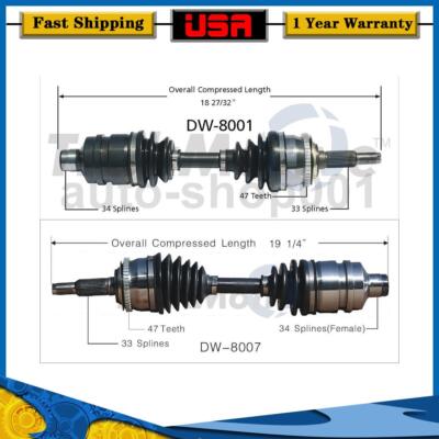 TrakMotive Front Driver Passenger Side CV Axle Joint For Daewoo Lanos 2000 1999