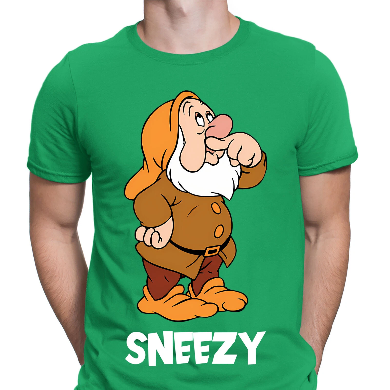 Seven Dwarfs Snow White Happy Bashful Dopey T-Shirt for Men