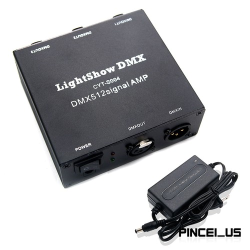 Amplificatore 4 canali splitter segnale DMX512 amplificatore isolamento segnale 1 in 4 out - Foto 1 di 6