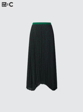 BNWT Uniqlo :C Clare Waight Keller Pleated Skirt Polka Dots Size XS Black