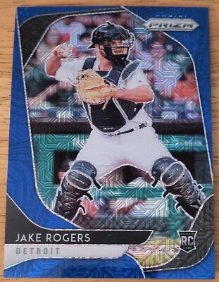 2020 Panini Prizm Tier II Quick Pitch Blue Donut Circle /199 Jake Rogers #137 RC