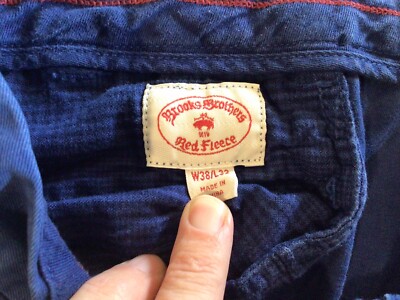 Brooks Brothers Red Fleece Chinos Pants W38 L32 Blue Clean | eBay