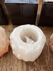 Himalayan Salt Tea Light Holders Pink White Natural Decorative Set — photo 4