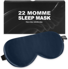 Silk Sleep Mask 100 22 Momme Mulberry, Sleep Eye Mask for Women Men, Blackout B