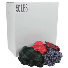 Recycled Cotton Cloth Rag,  50 Lb , 18 In  X 18 In, Assorted Colors, G350050pc