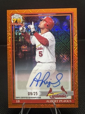 2026 Topps Series 1 Albert Pujols Silver Pack Mojo Auto Orange 9/25 Cardinals