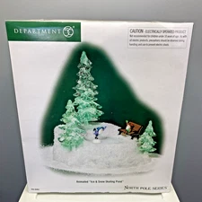 Department 56 North Pole Series #56.56867 Animated Ice & Snow Skating Pond NIB