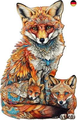 Holzpuzzle Erwachsene 300pcs, KAAYEE Puzzle Holz, Fuchs Holz Puzzle Erwachsen,