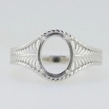 Engagement Semi Mount Ring Setting Oval 10x8mm Ring With 925 Sterling Silver