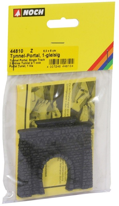 NOCH 44810 - Z Tunnel Portal, 1-Track, 6.5 X 6 Cm - New