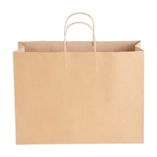 Kraft Paper Bags with Handles 50Pcs 16x6x12 in Party Shopping Retail Bag Brown